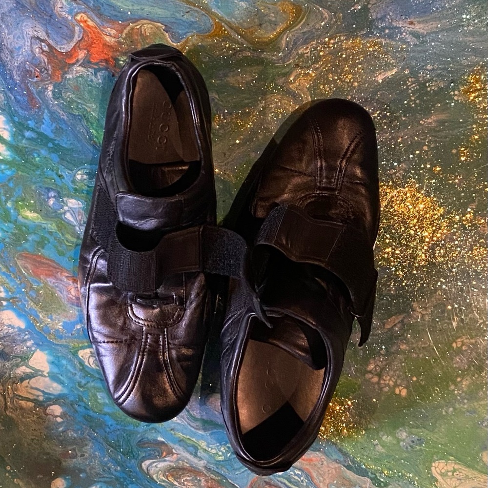 Vintage GUCCI Men's Black Leather Shoes SIZE 10 D - Picture 7 of 12